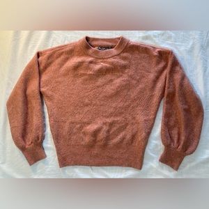 PrAna women’s crew neck sweater size small, blush pink with fun details!